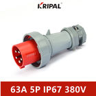 Les prises industrielles triphasées de 63A 380V IP67 imperméabilisent la norme du CEI